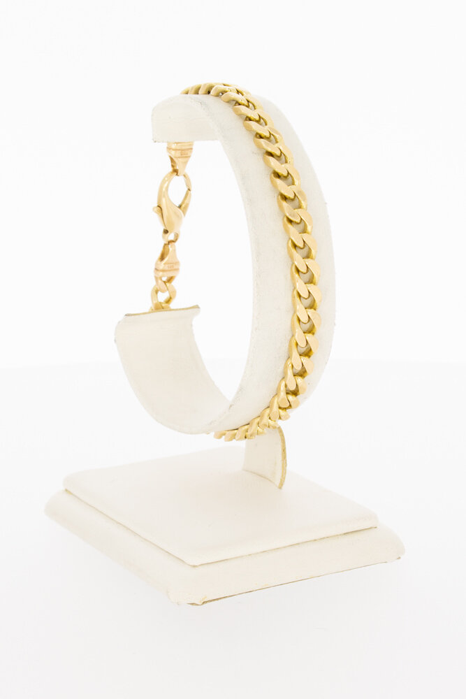 Panzer Armband 585 Gelb Gold - 20 cm