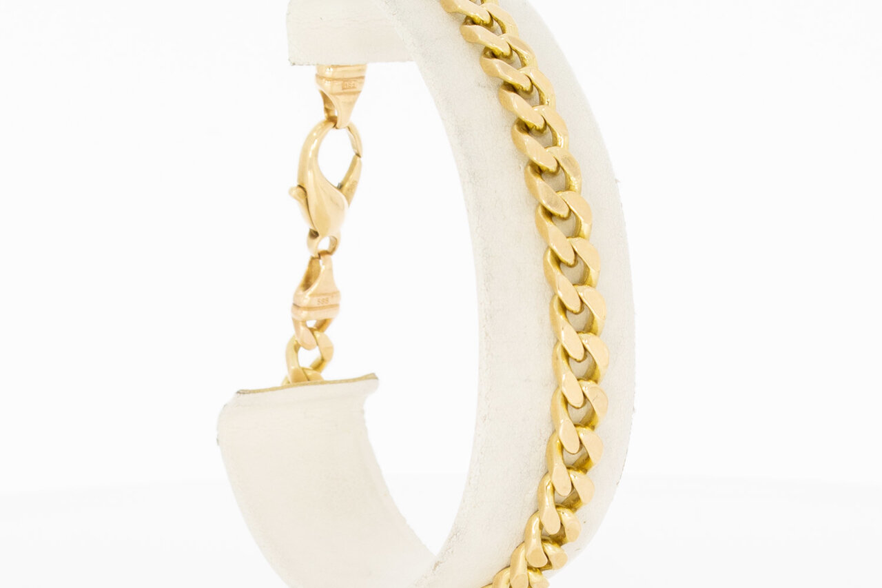 Panzer Armband 585 Gelb Gold - 20 cm