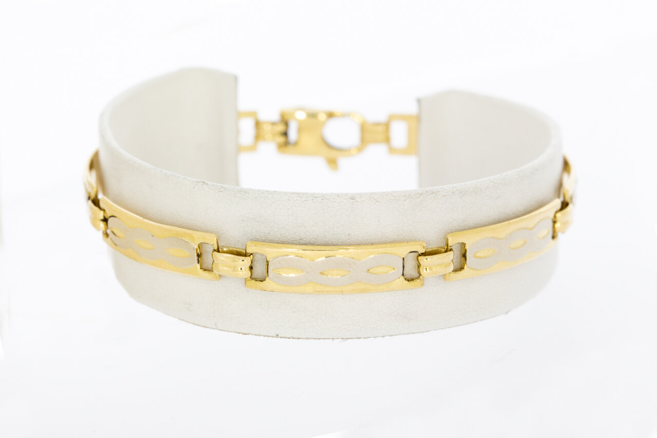 Figuriertes 18 Karat Goldarmband - 18,5 cm