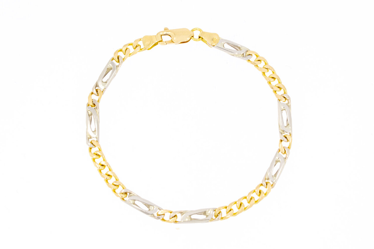 18 Karat Panzer Gold Armband - 18,3 cm
