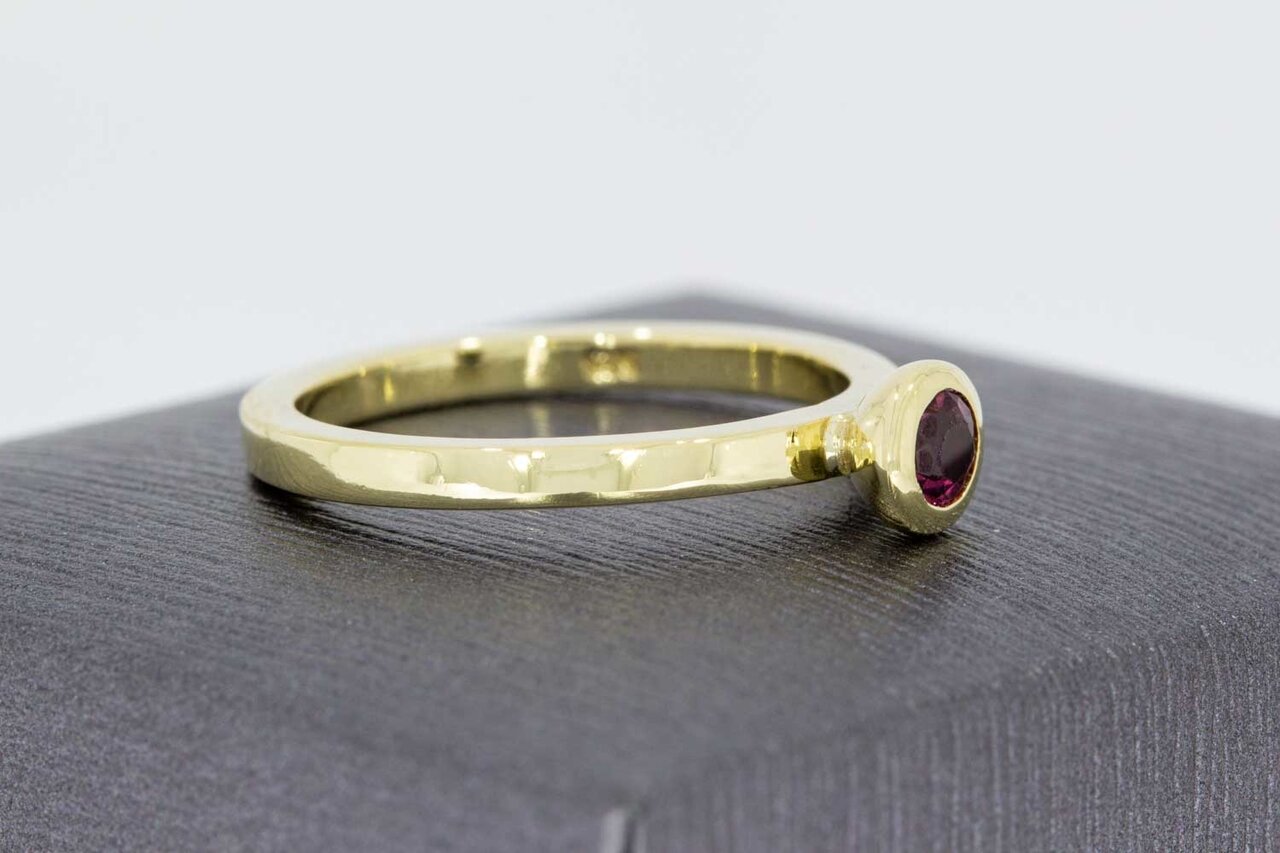 Rubin Ring Damen 14 Karat Gold - 18,5 mm