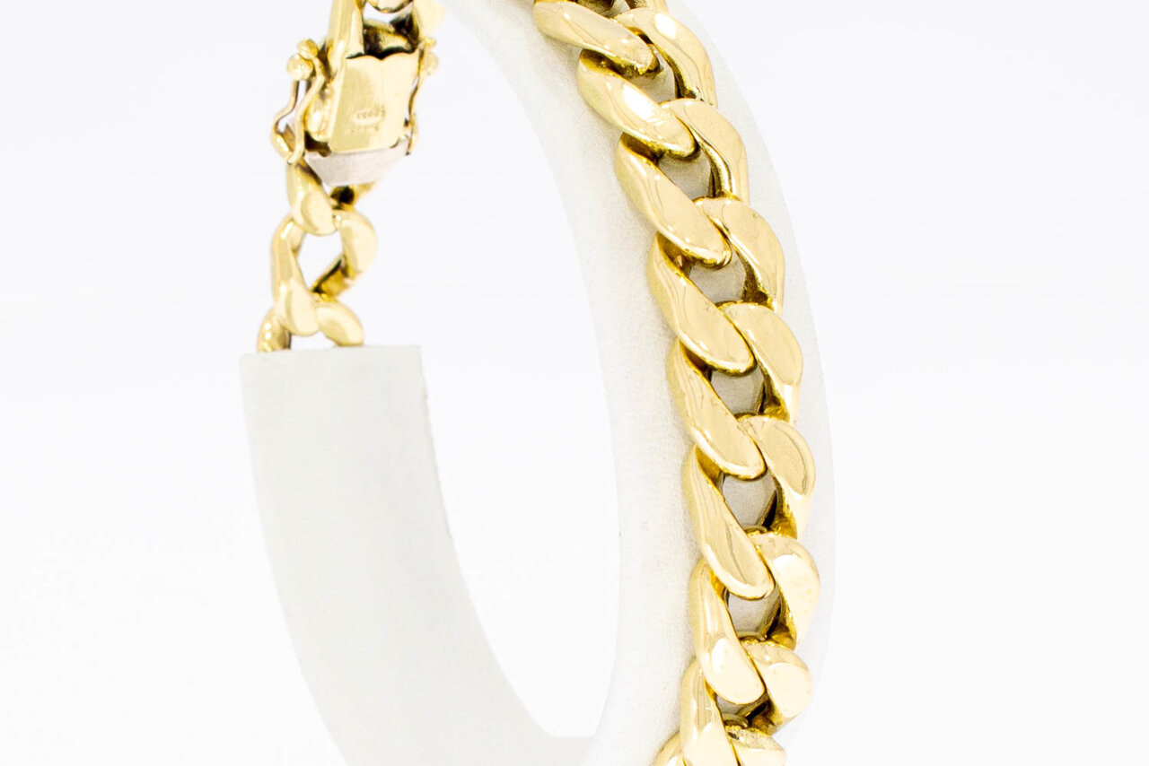 Breites Panzer Gold Armband 14 Karat - 19,9