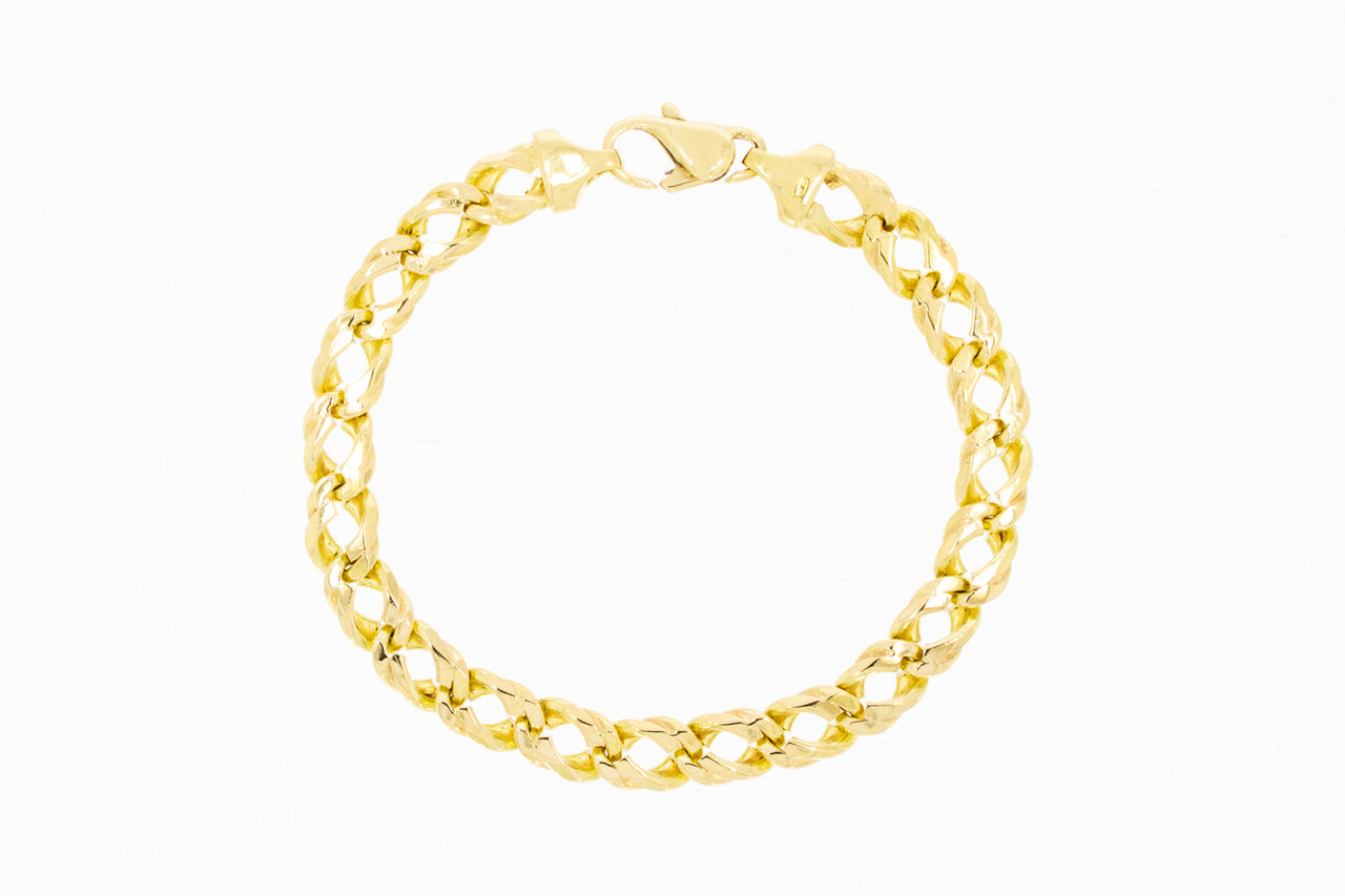 Panzer Armband 14 Karat Gold - 23,1 cm