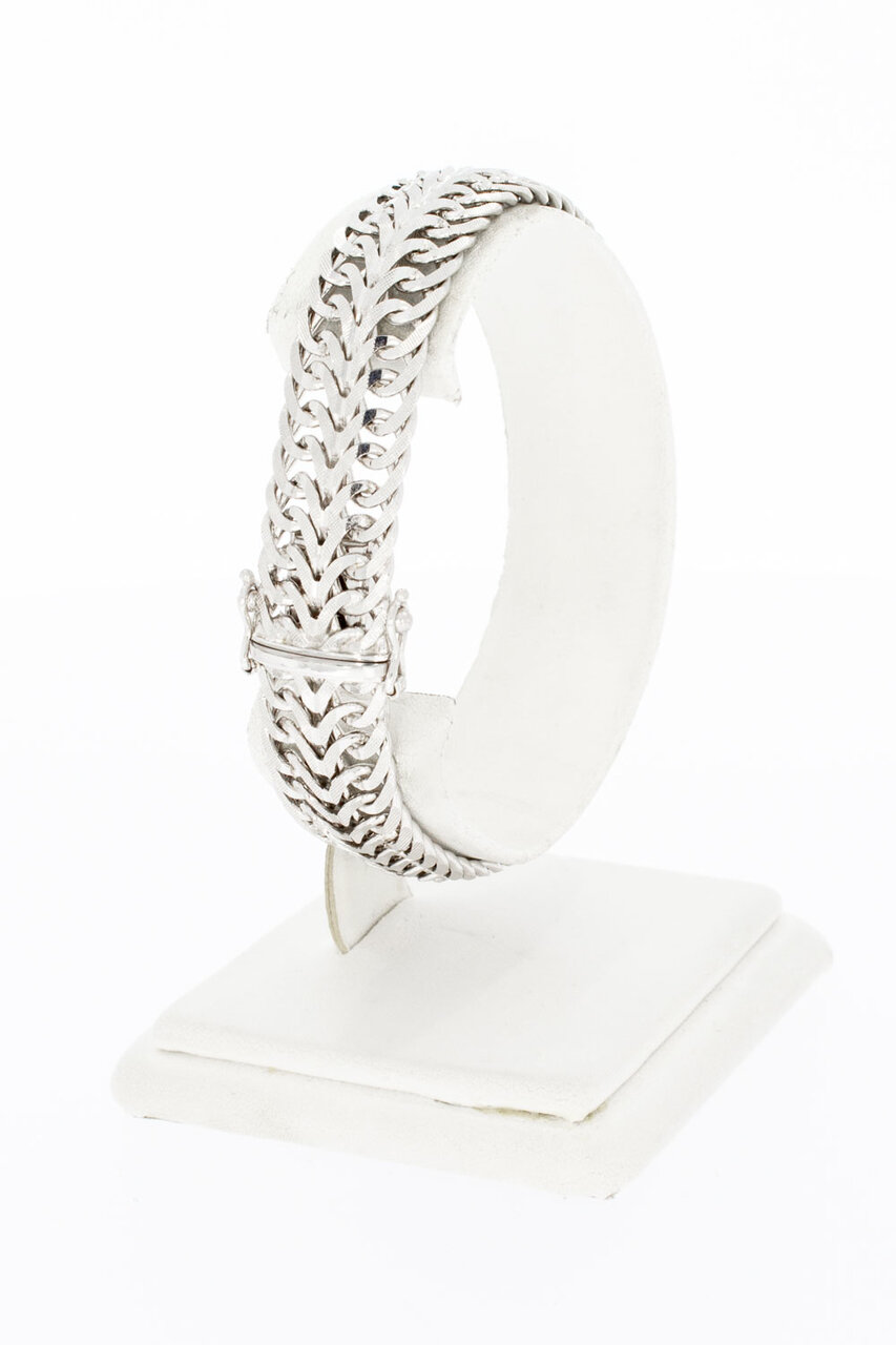 Breites Weißgold Armband 14 Karat - 19,3