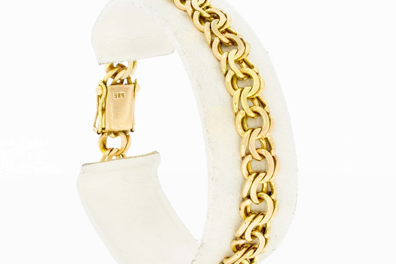 14 Karat geflochtenes Goldarmband - 18,1 cm