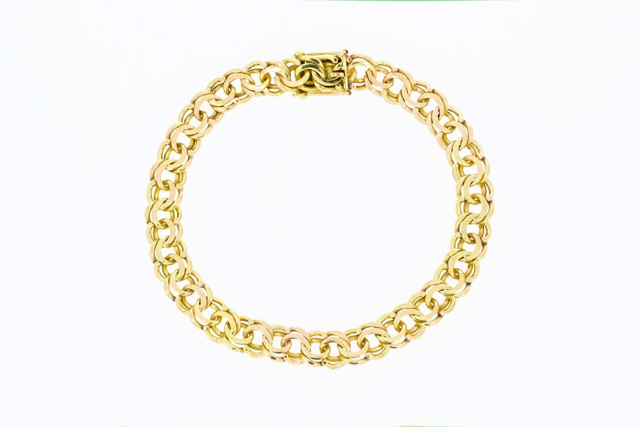 14 Karat geflochtenes Goldarmband - 18,1 cm