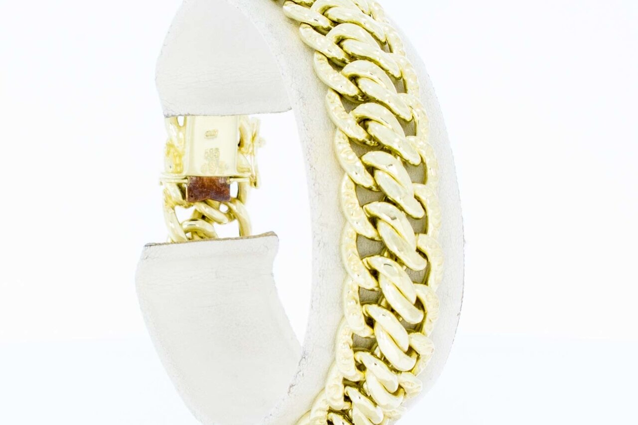 14 Karat geflochtenes Goldarmband - 18,6 cm
