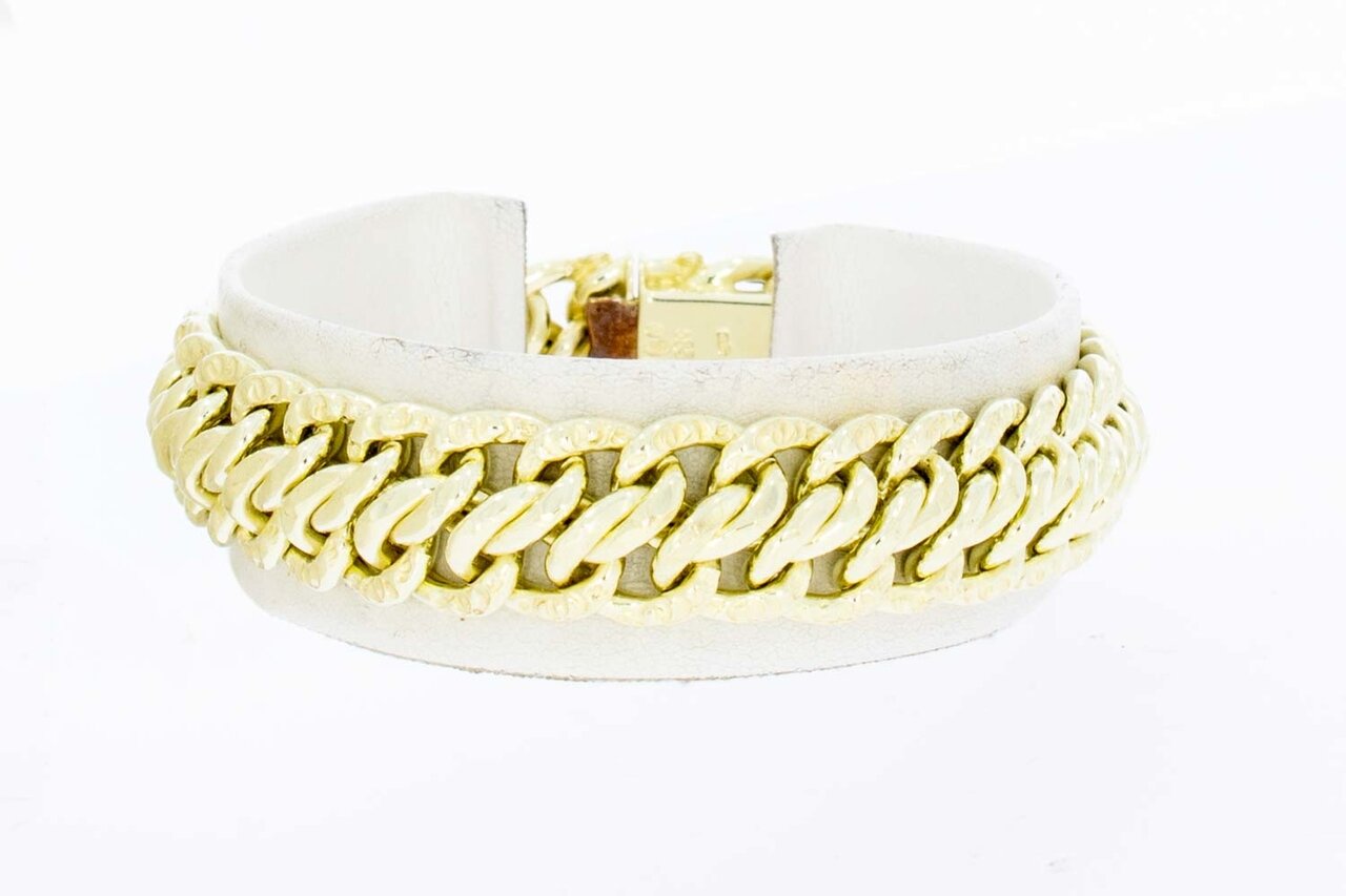 14 Karat geflochtenes Goldarmband - 18,6 cm