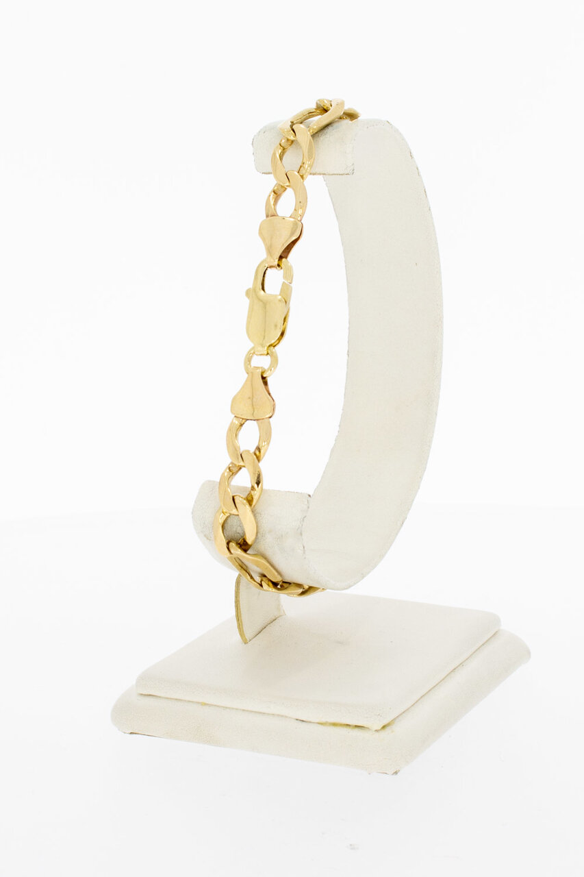 Figaro Armband Gelbgold 14 Karat - 21,9 cm