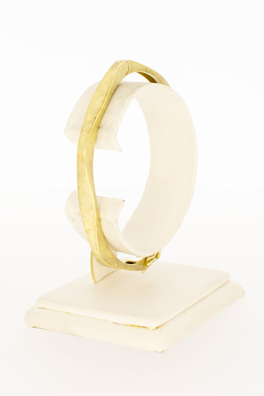 14 Karat Gelbgold gemaserte Armreif