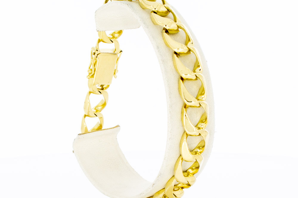 Panzer Gold Armband 14 Karat - 20,2 cm