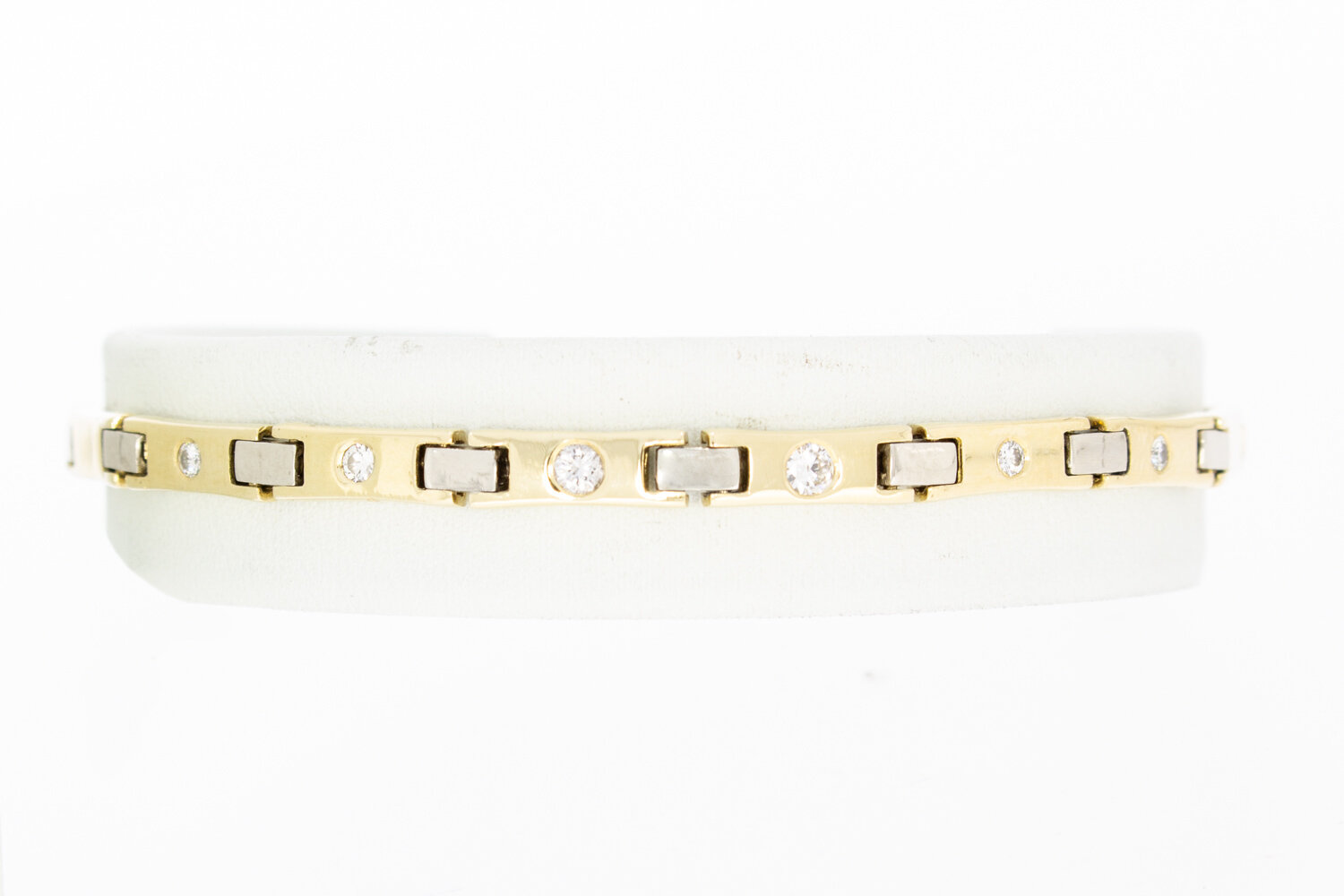 585 Barrenarmband mit Diamant - 19,7 cm
