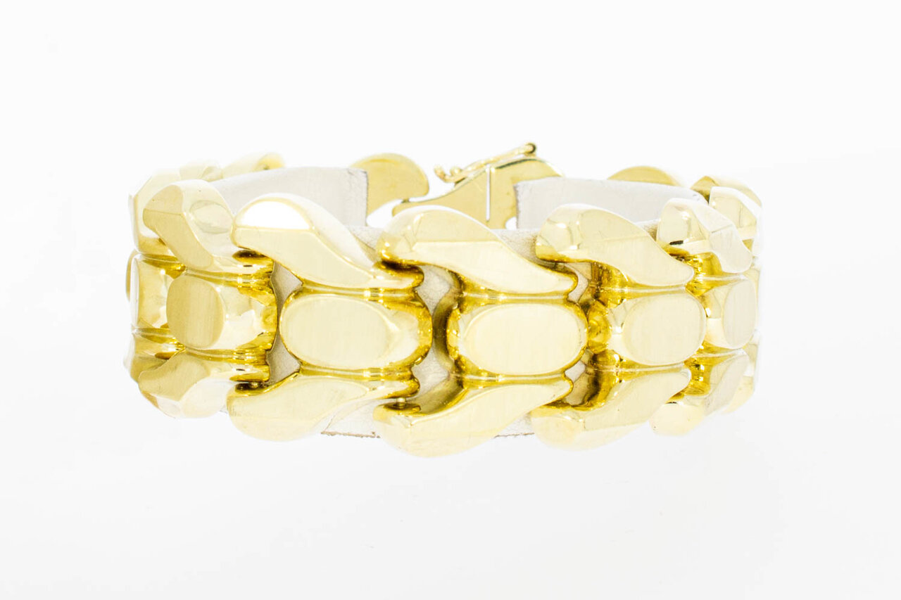 14 Karat breites Goldarmband - 18 cm