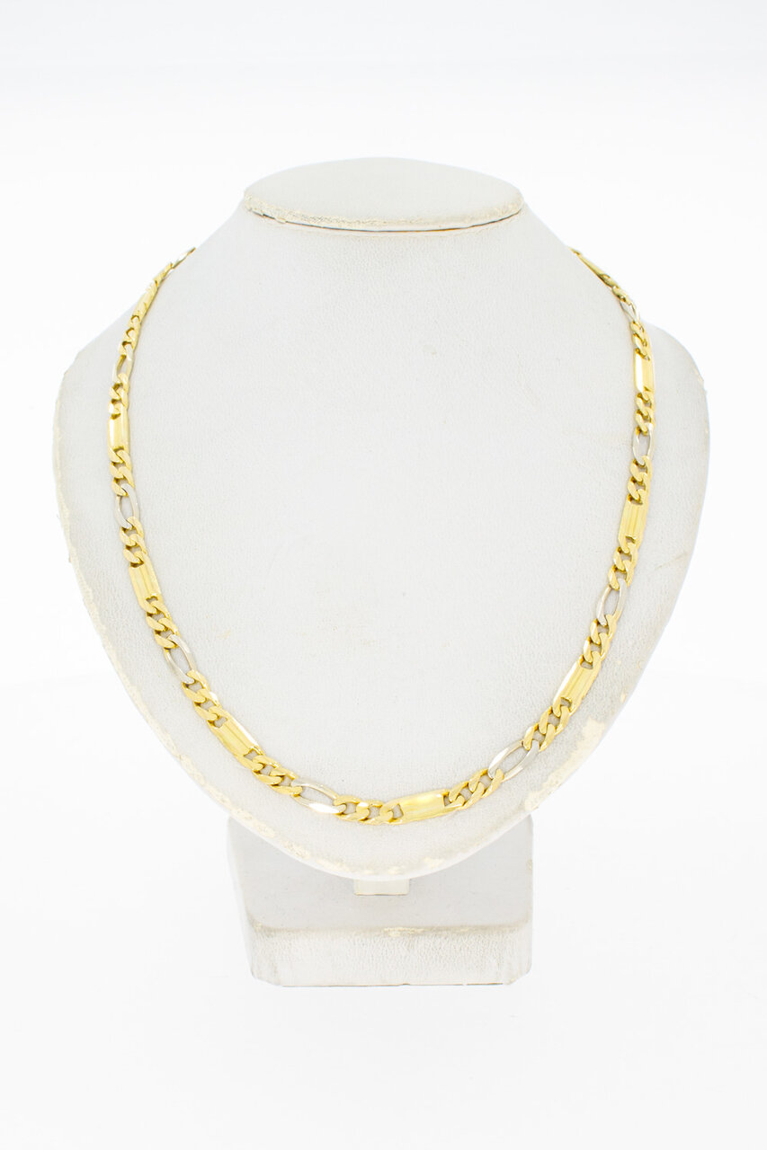 Figaro Halskette 18 Karat Gold - 62,3 cm