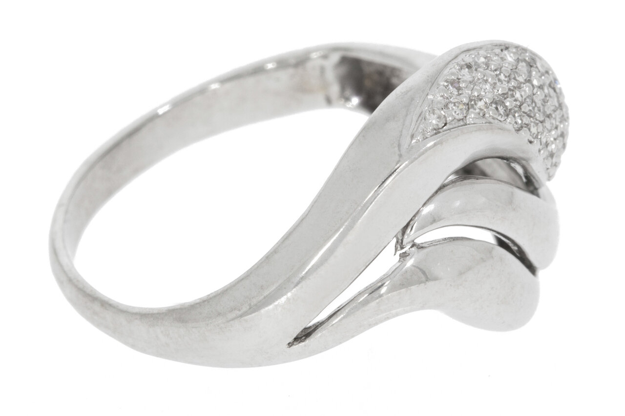 Fantasiering 18 Karat Gold mit Diamant - 19,9 mm