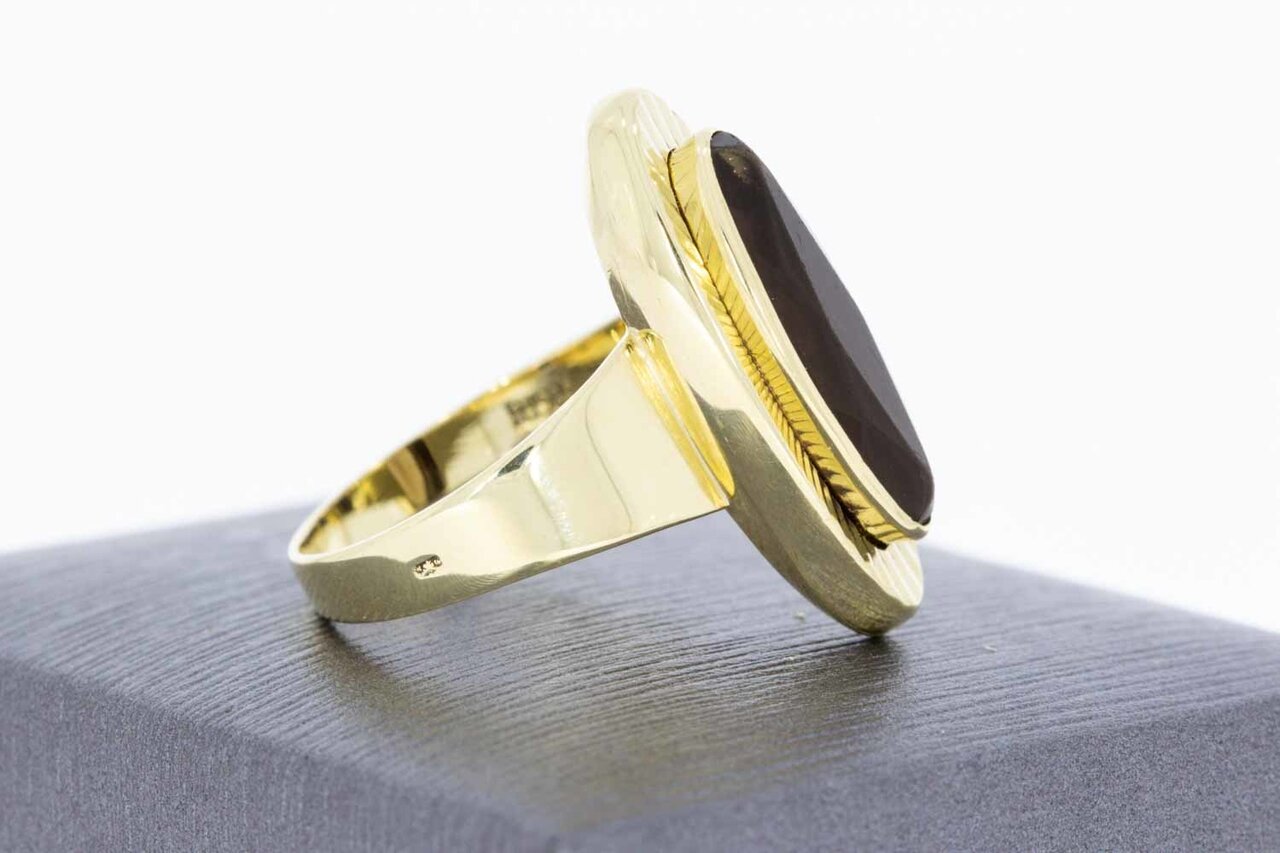 Vintage Rauchquarzring 14 Karat Gold - 18.5
