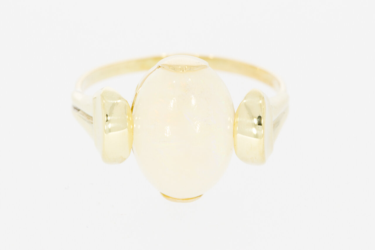 Goldene Opalring 14 Karat - 18,5 mm