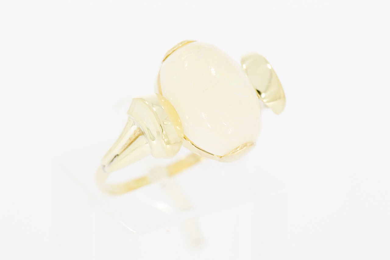 Goldene Opalring 14 Karat - 18,5 mm