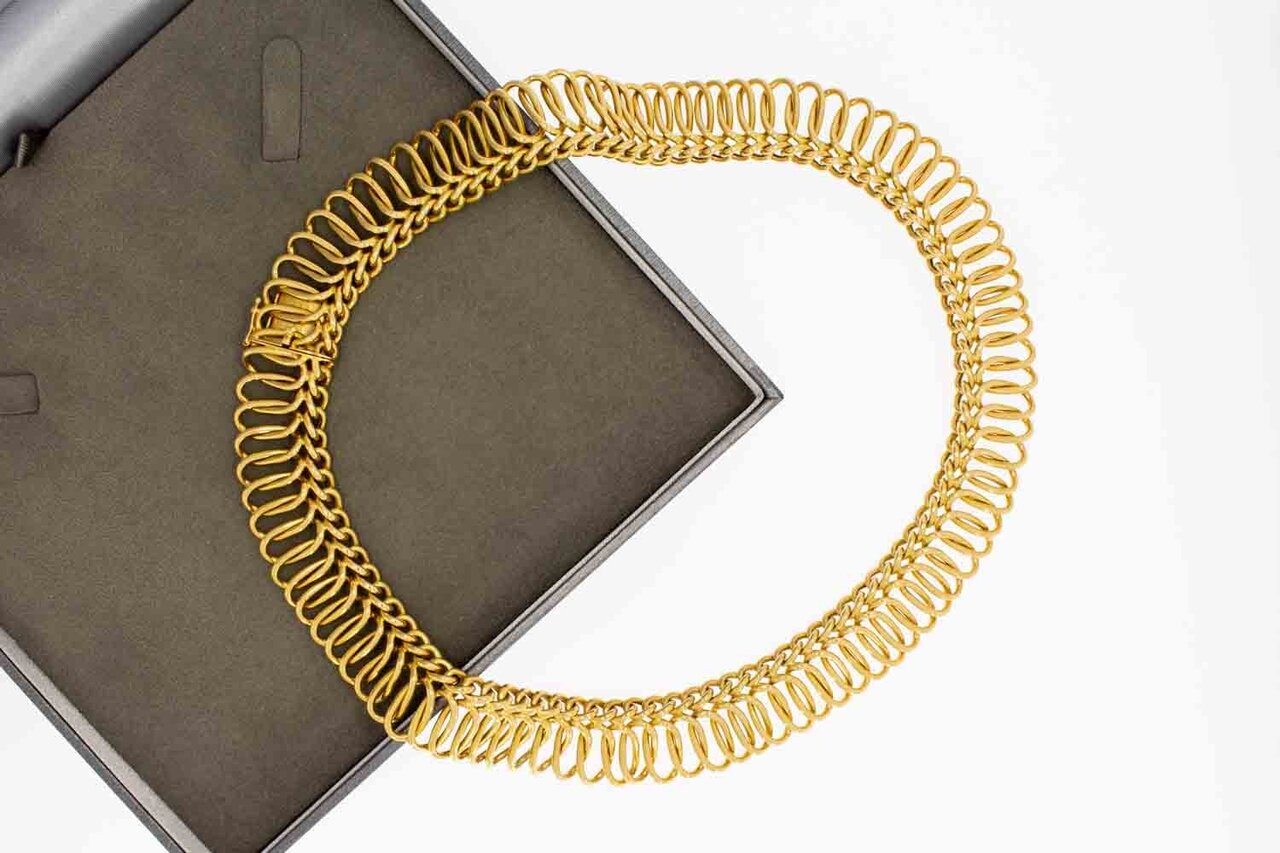 Geflochtene Damen Kette 750 Gold - 43,3 cm