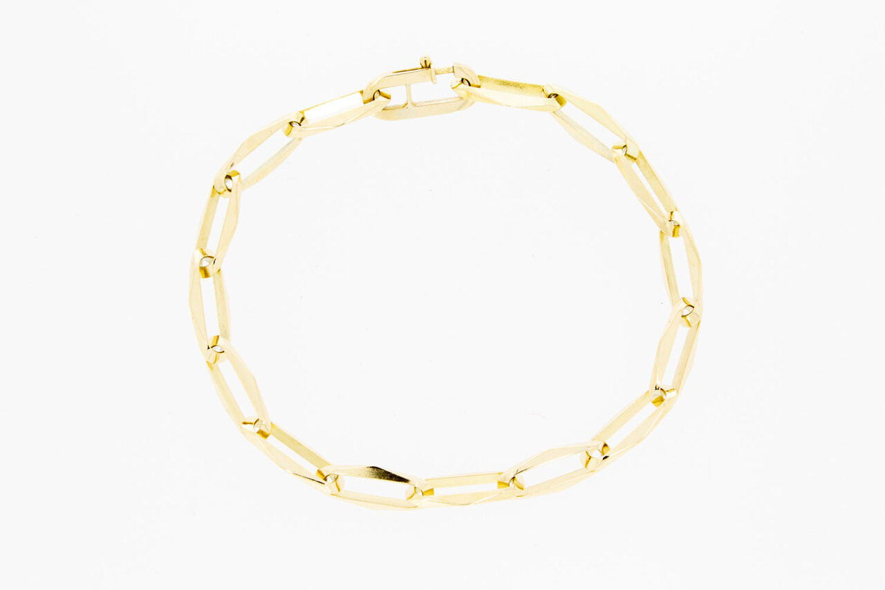 14 Karat Paperclip Gold Armband - 22,1 cm