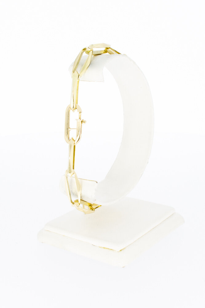 14 Karat Paperclip Gold Armband - 22,1 cm