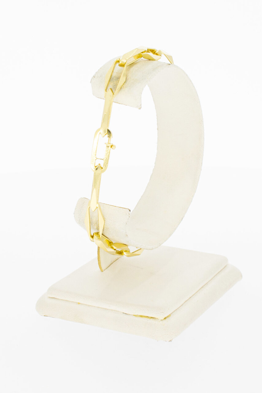 14 Karat Paperclip Goldarmband - 21,1 cm