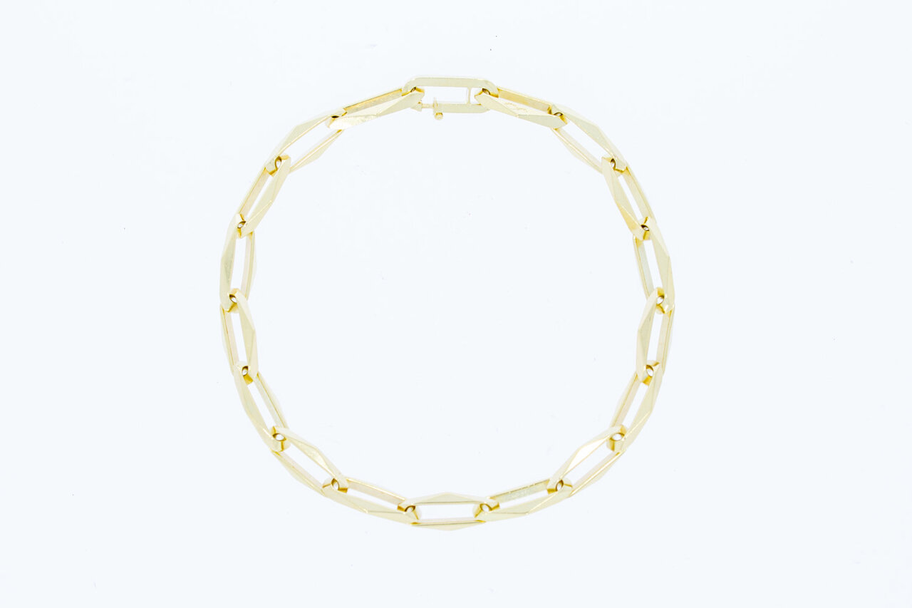 14 Karat Paperclip Goldarmband - 21,1 cm