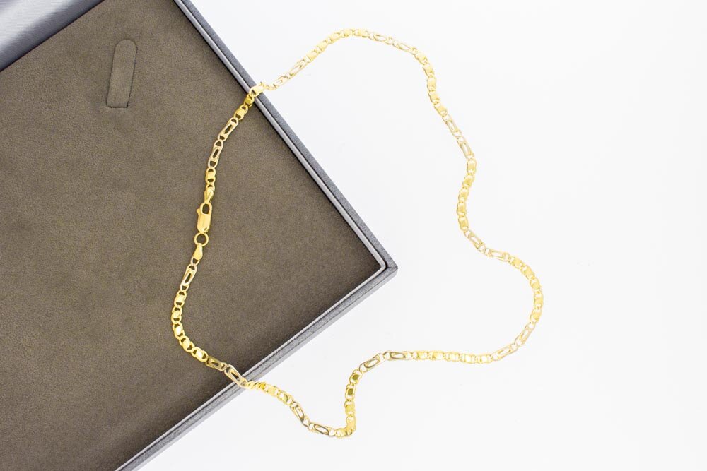 Falkenauge Goldkette 14 Karat - 47,8 cm