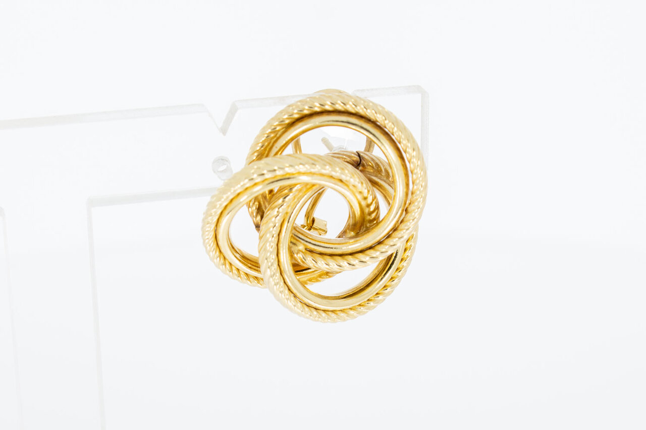 750 Gelbgold Ohrstecker Damen mit Clip