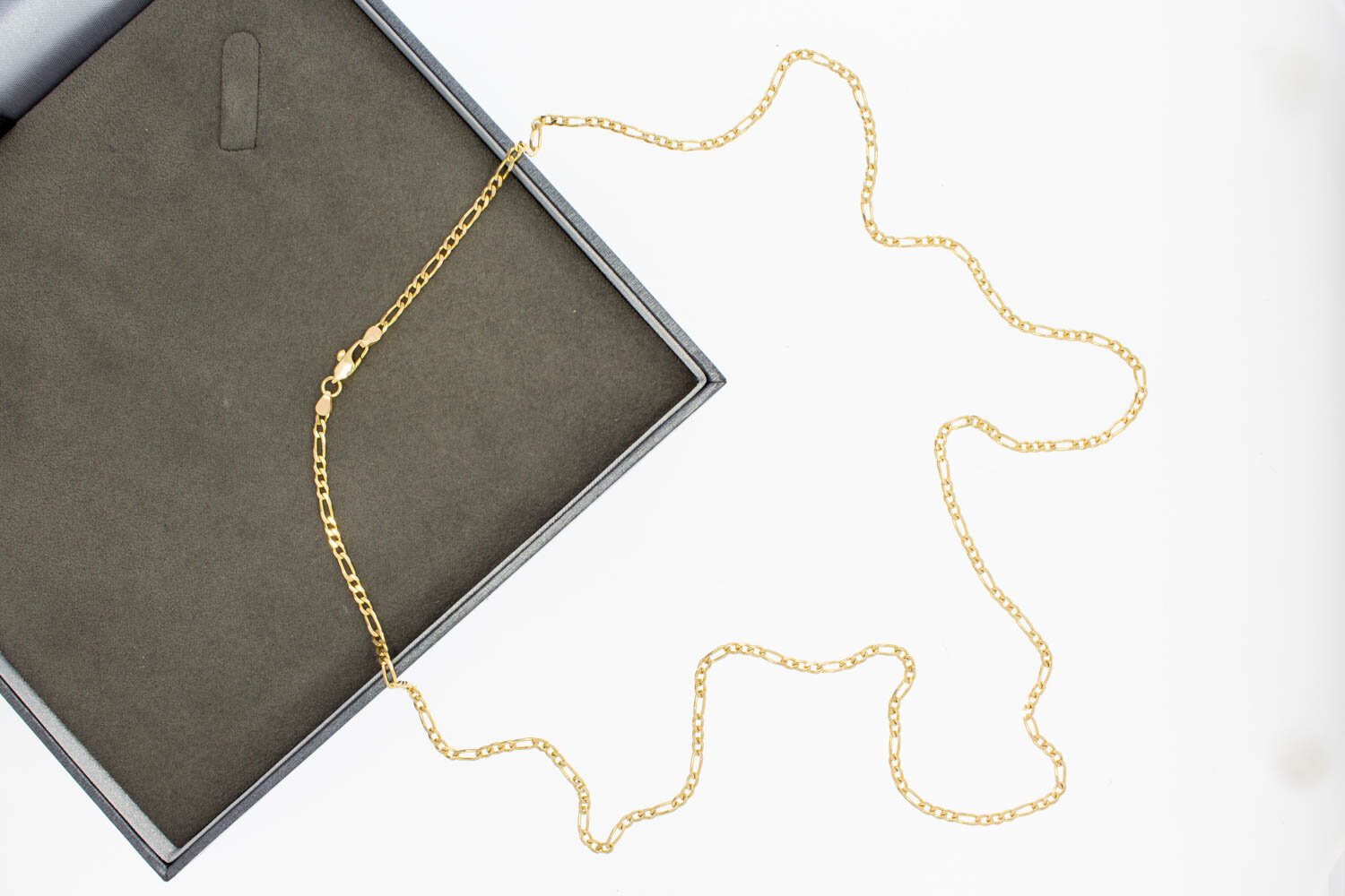 Figaro Kette 14 Karat Gold - 76,5 cm
