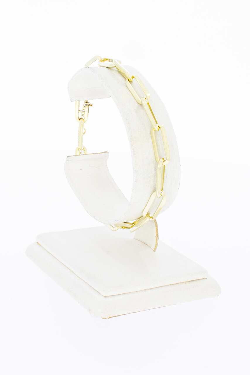 14 Karat Paperclip Goldarmband - 20 cm