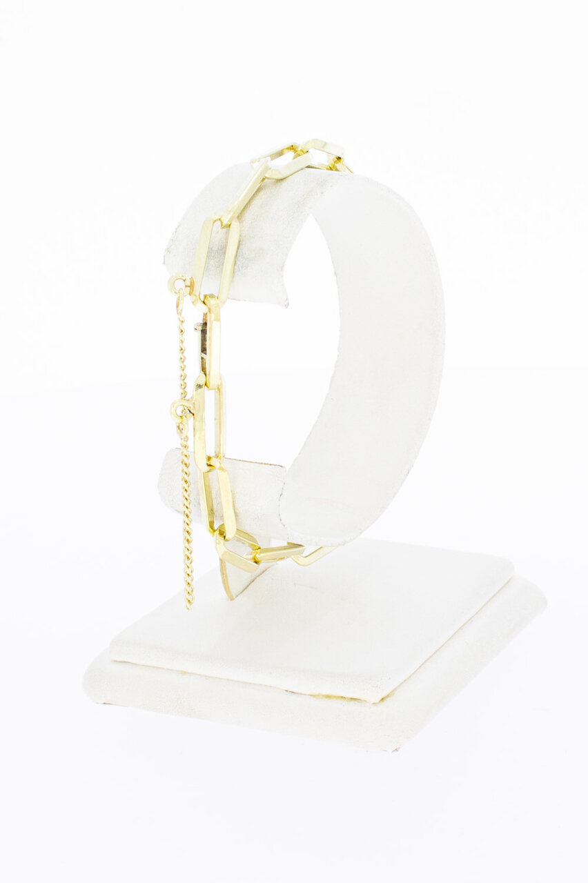 14 Karat Paperclip Goldarmband - 20 cm