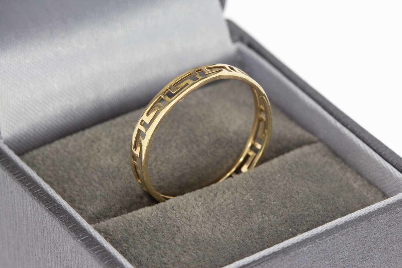 14 Karat Goldene ''Versace style'' Ring - 18,6 mm