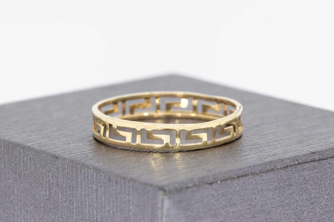 14 Karat Goldene ''Versace style'' Ring - 18,6 mm
