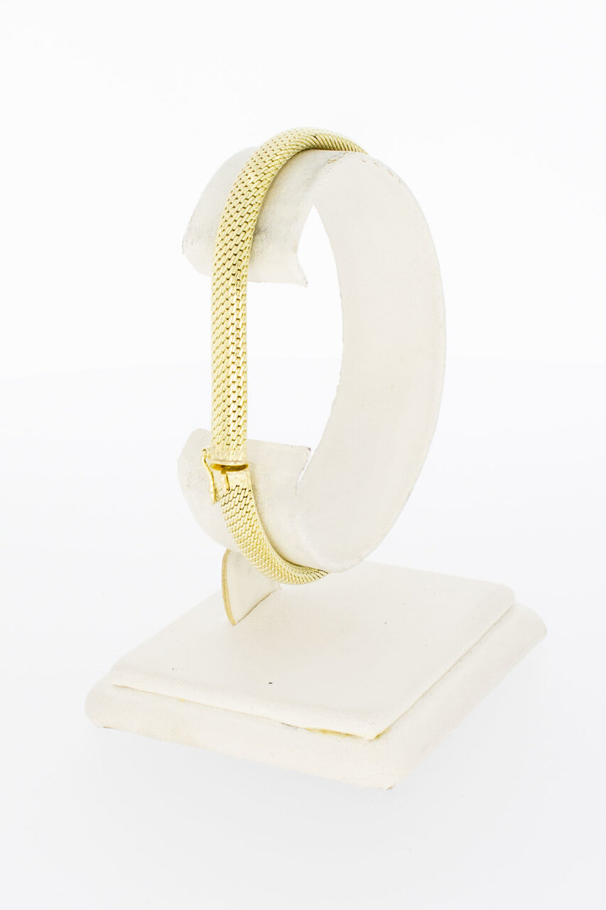 Geflochtenes Damen Goldarmband - 19,5 cm