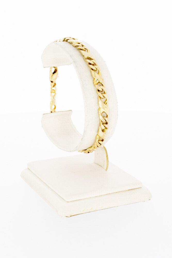 14 Karat Panzer Infinity Armband - 19,5 cm