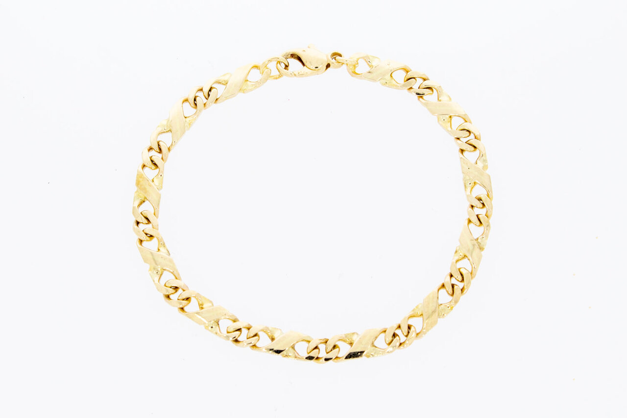 14 Karat Panzer Infinity Armband - 19,5 cm