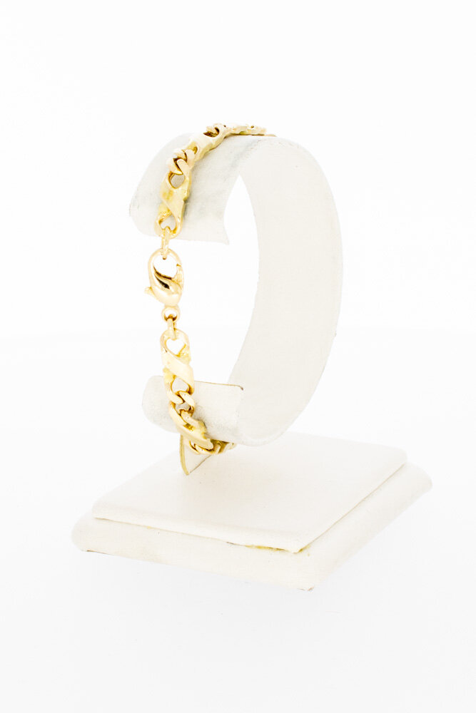 14 Karat Panzer Infinity Armband - 19,5 cm