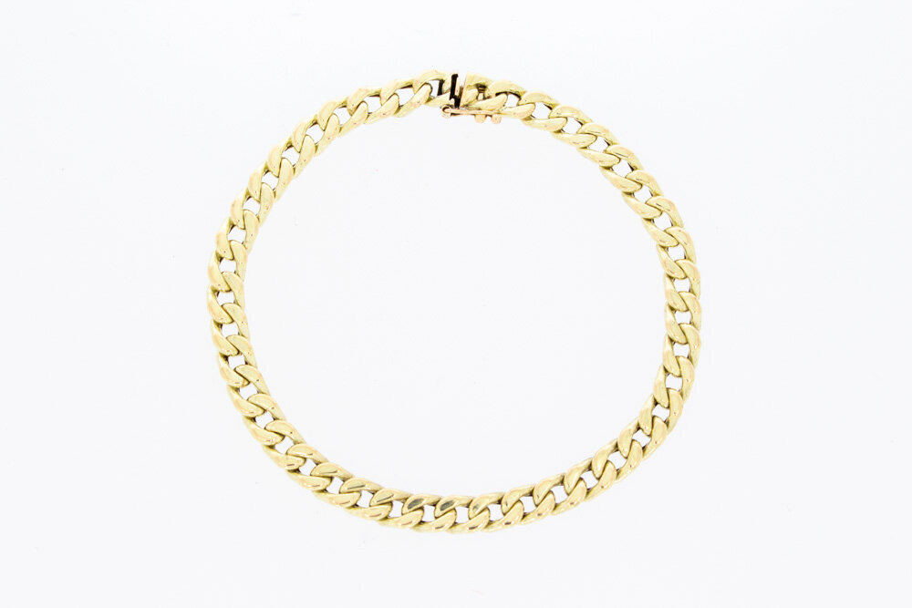 Panzer Armband 585  Gold - 22,7 cm