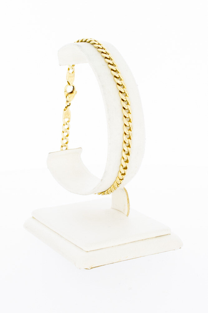 Diamant Panzer Armband 14 Karat  - 21,7 cm