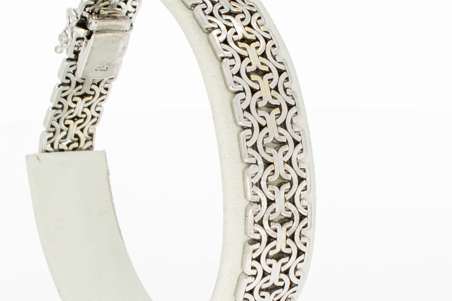 Vintage 585 Weißgold Armband - 19 cm