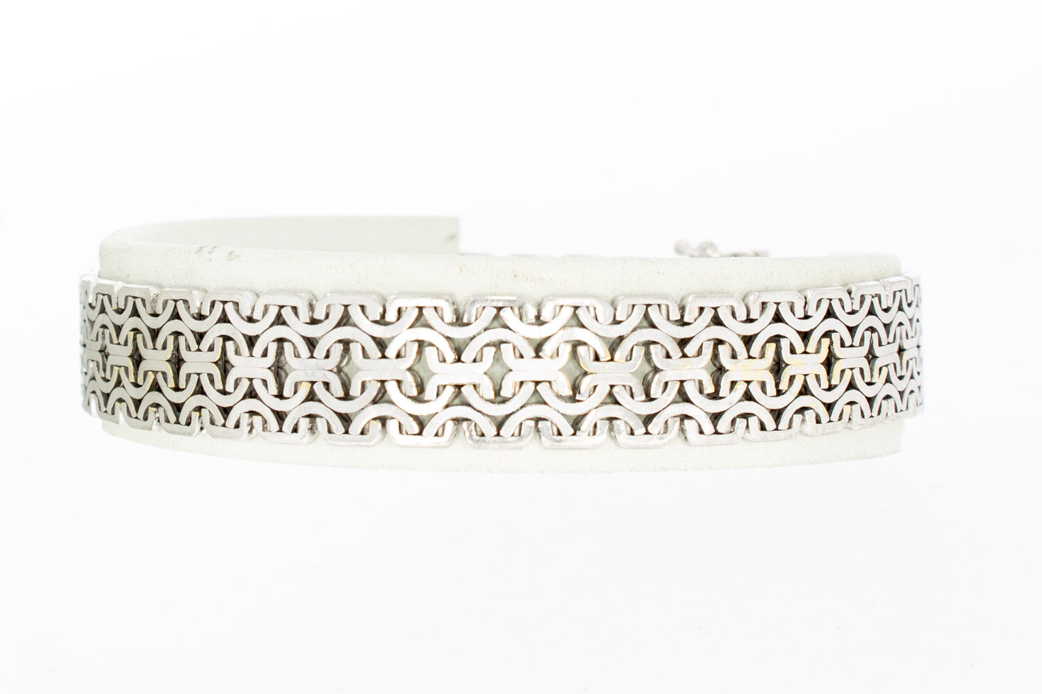 Vintage 585 Weißgold Armband - 19 cm