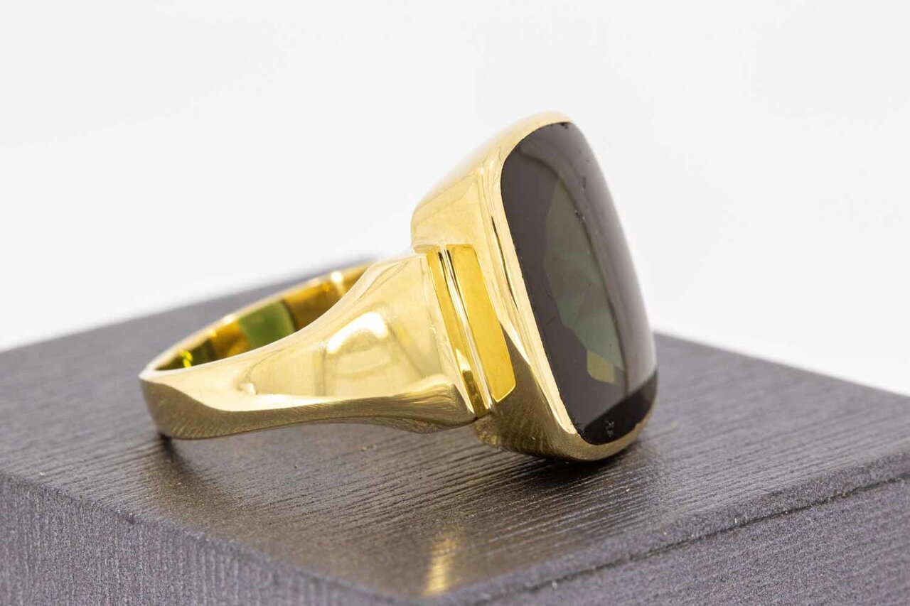 Turmalin Ring 585 Gelbgold - 20,5 mm