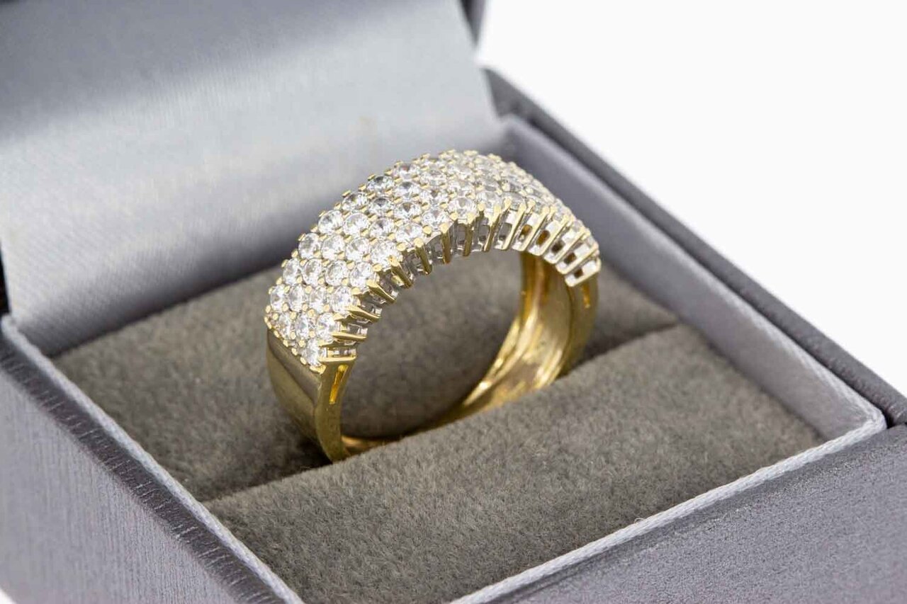 585 Goldring mit Zirkonia - 17,7 mm