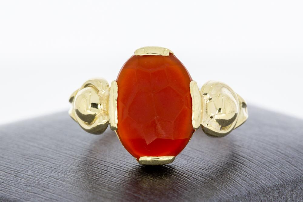 Karneol Goldring bicolor Gold - 18,2 mm