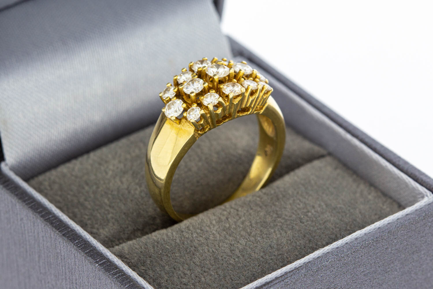 585 Goldring mit Diamant - 17,3 mm