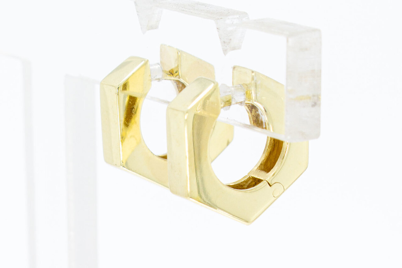 14 Karat gelb goldenene Kreolen - 14,2 mm