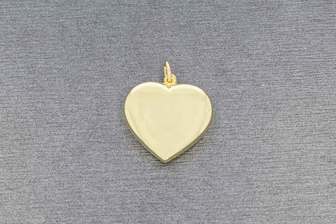 Herz Anhänger 14 Karat Gold - 2 cm