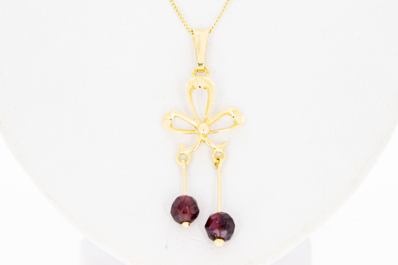 14 Karat Goldene Granate Anhänger