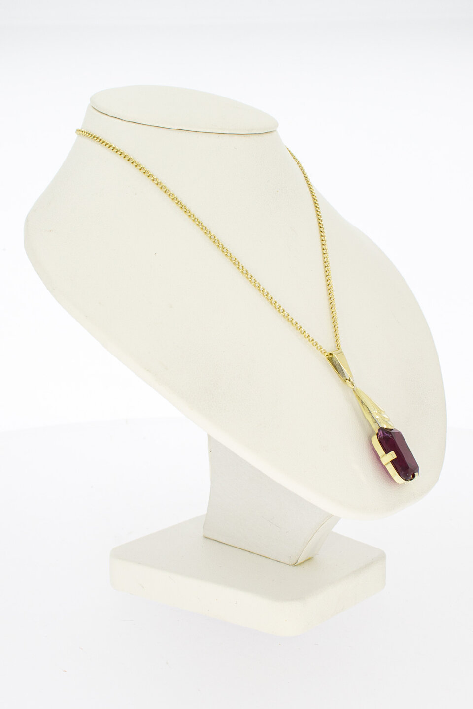Vintage Rubin Anhänger 585 Gold - 3,4 cm